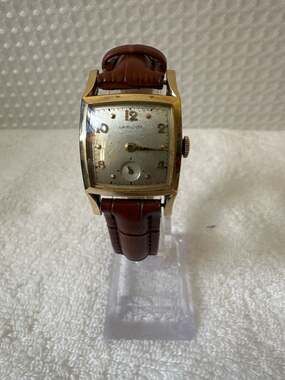 Vintage Hamilton Sawyer 10K Gold Filled Mechanical Watch with Presentation Engra